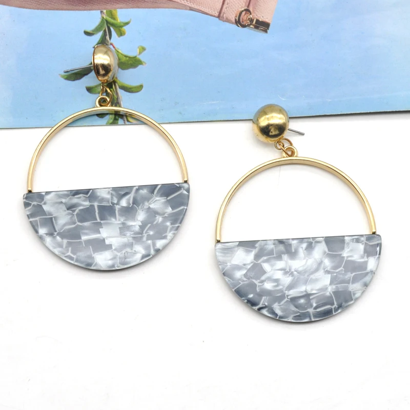 Tortoise Shell Big Acrylic Round Circle Stud Earrings Turtle Abalone Ear Jewelry | Украшения и аксессуары