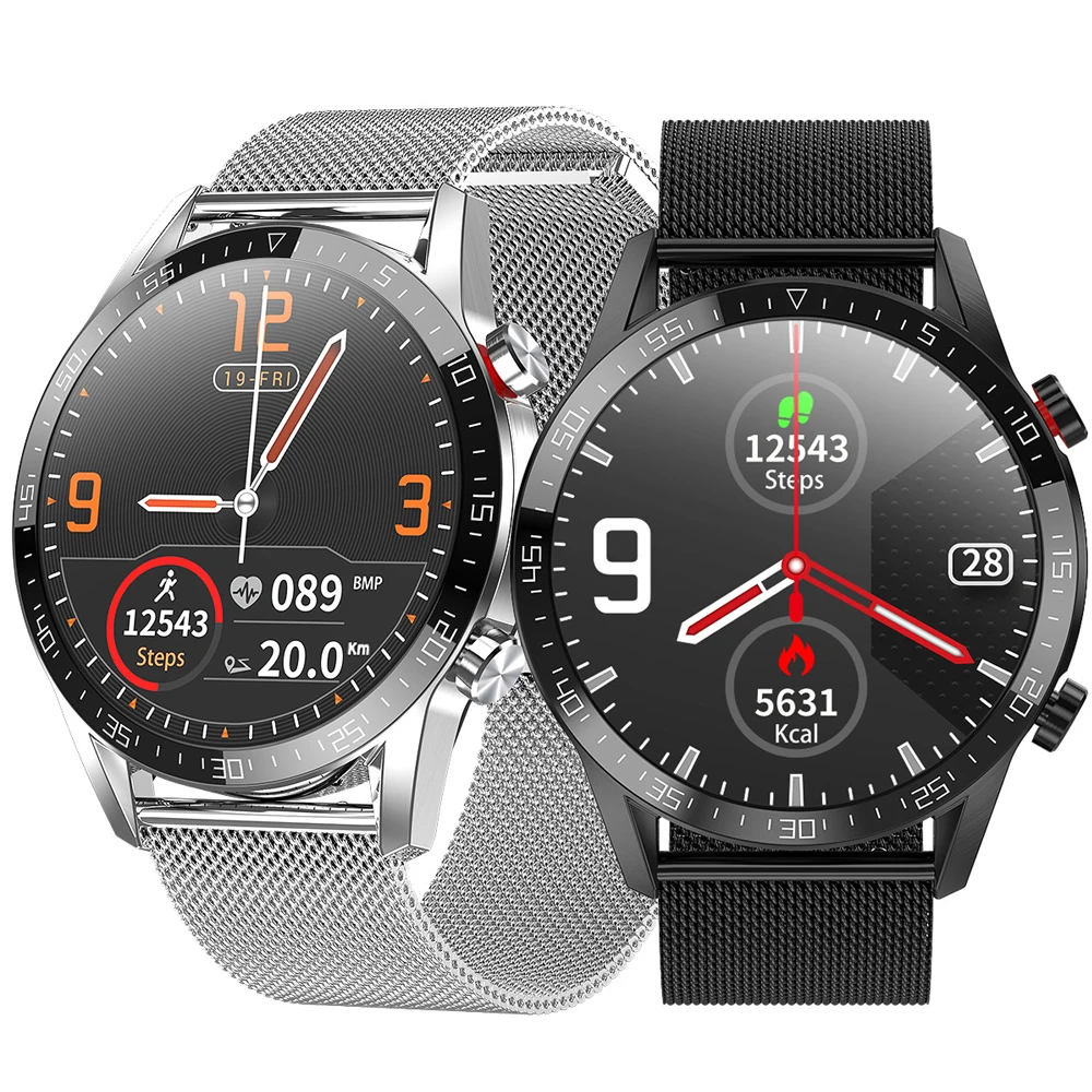 

2020 Smart Watch Bluetooth Call ECG PPG Heart Rate Fitness Tracker Blood Pressure 1.3 inch IP68 Waterproof Smartwatch VS L11 L8