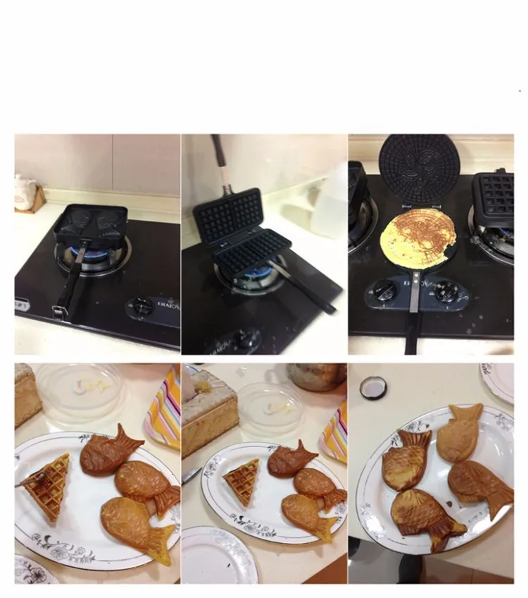 Taiyaki японская рыба-образные Жаростойкие формы для вафель сковорода производитель 2 литой домашний Торт Инструменты