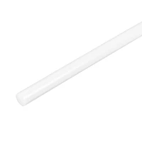 uxcell plastic round rod polyoxymethylene rods 6mm dia 50cm length green engineering plastic round bar 1pcs white