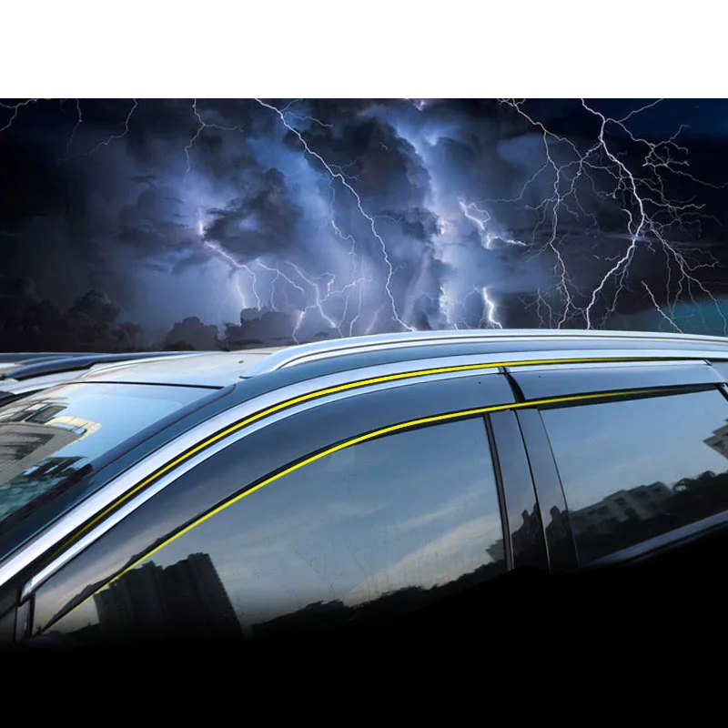 Lsrtw2017 акрил Abs окна автомобиля дождь щит планки для peugeot 3008 5008 аксессуары