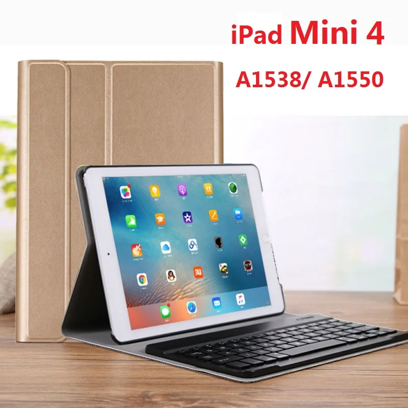 Беспроводной Чехол для iPad mini 4 чехол с клавиатурой A1538 A1550 Русский Испанский