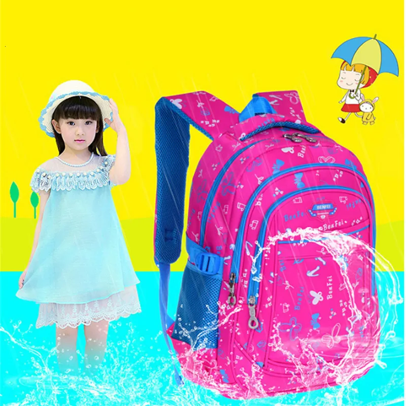 Waterproof Children School Bags for Girls Backpack Kids Book Bag Child Printing Backpacks Teenage Girls kids Satchel schoolbags