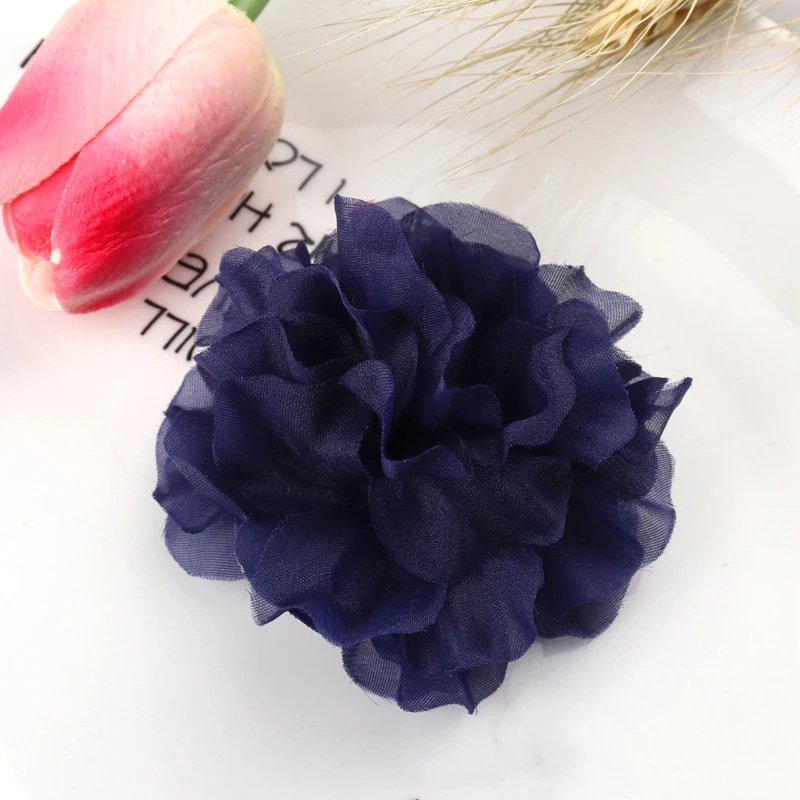 4 5PCS /33 Colors Mini Chiffon Fabric Flower For Wedding Invitation Artificial Flowers For Dress Decoration - Цвет: 4