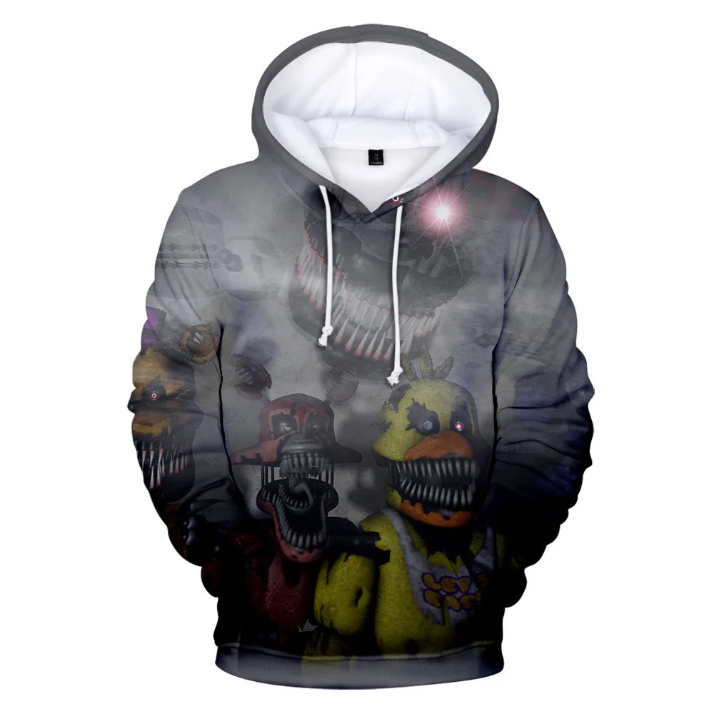 Fnaf толстовки Толстовка Five Nights At Freddy's куртка пальто весна Harajuku мультфильм Медведь FNAF Толстовка Женские кофты Fnaf