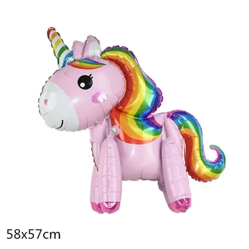 3D Радужный Единорог DIY фольгированные шары набор из фольги воздушные для детей