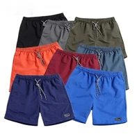 mens quick dry shorts polyester beach shorts summer solid breathable elastic waist casual short pant male bermuda homme