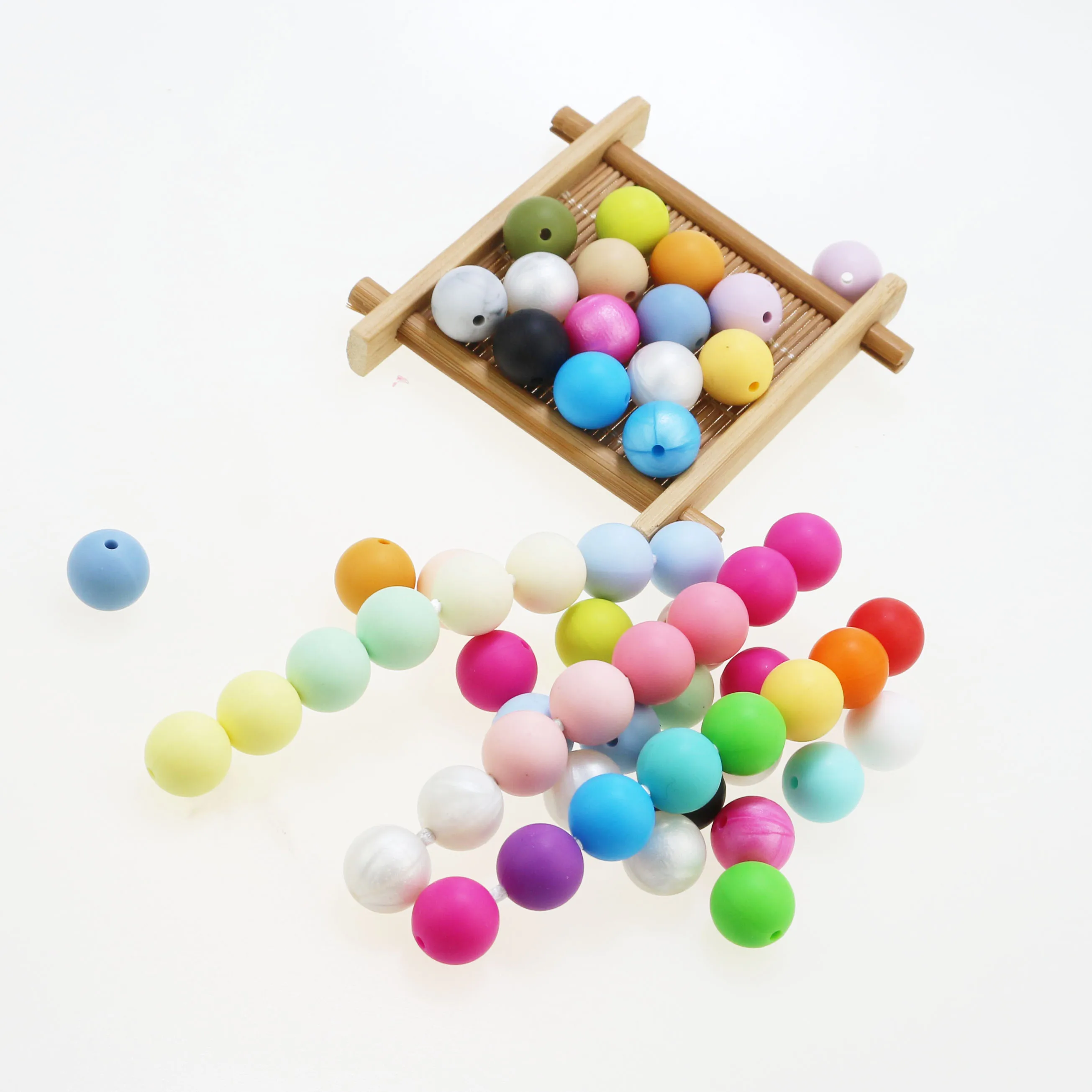 Силиконовые бусины для прорезывателя зубов 15 мм 100 шт./лот | Мать и ребенок