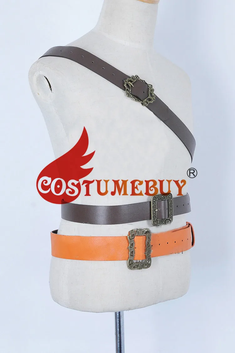 CostumeBuy Пираты Карибы: На странных приливах капитан Джек Воробей косплей костюм ремни L920