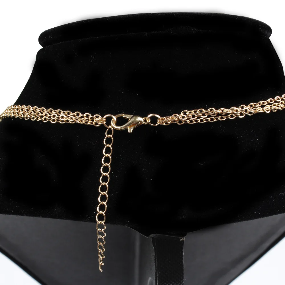 Модное Золотое серебряное ожерелье-чокер цепи ожерелье многослойный Hand-made