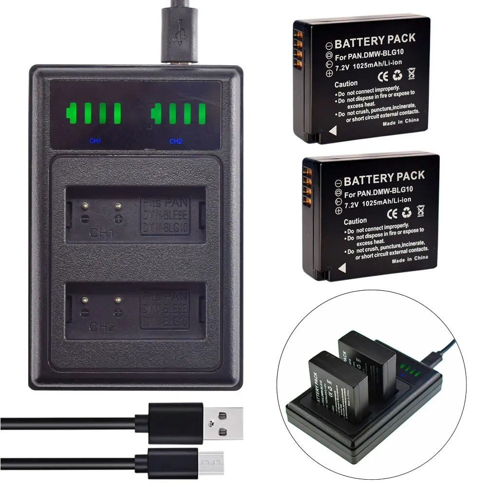 Аккумулятор и зарядное устройство для Leica BP-DC15-E BP-DC15-TK (тип 109) D-Lux 7 2 шт. - купить по