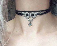 snake choker labradorite choker necklace snake necklacewitchy gothiccrescent goth pagan gothic witchy wicca