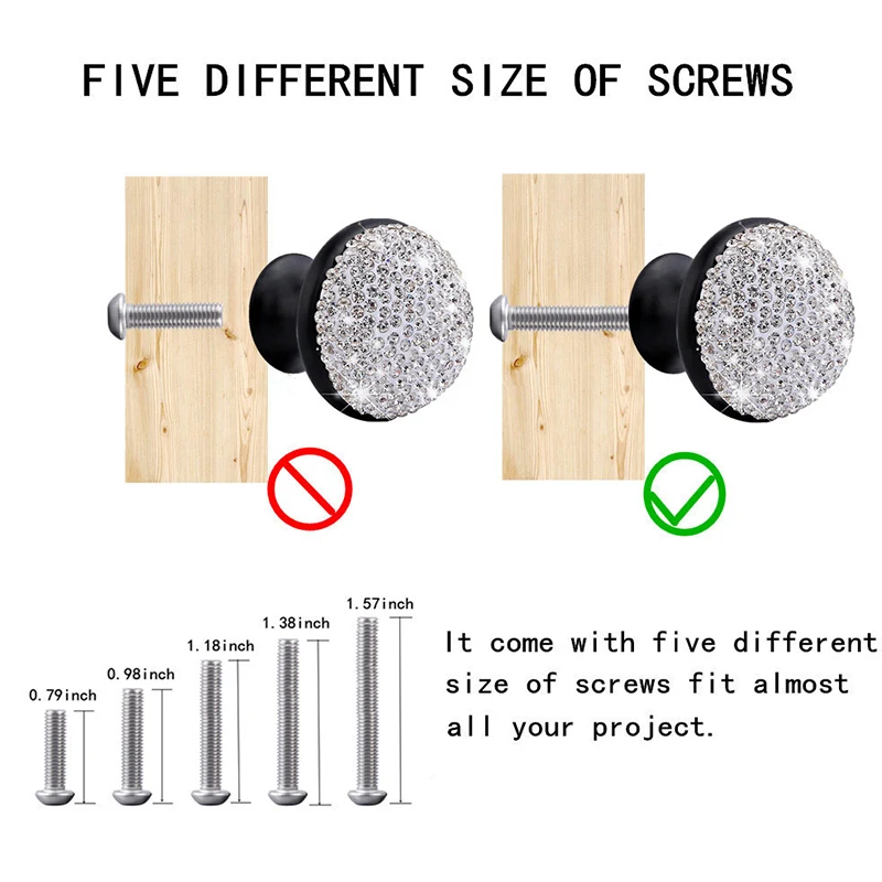 Ручки для шкафа цветные с кристаллами и стразами в форме гриба выдвижные ручки 35