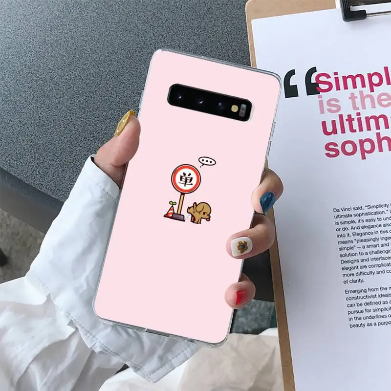 

YNDFCNB Cute little naughty Phone Case for Samsung S20 Ultra S10 S10e S8 S9 Plus S7 Edge Note10 9 8 Soft Transparent TPU