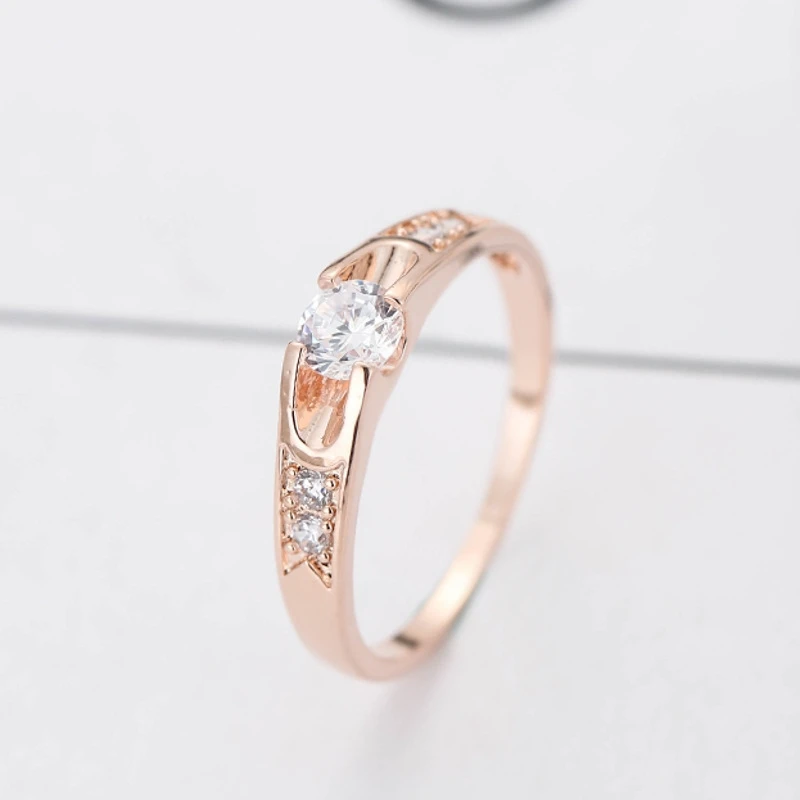 

DJ143 Street Snap-Style Creative Delicacy Zircon Copper Rings Gift Party Banquet WOMEN'S Jewelry Ring