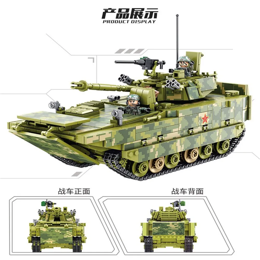 1208 шт World Legoings Танк бронированный автомобиль военные строительные блоки фигурки