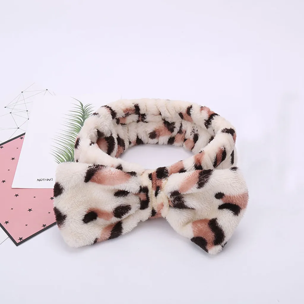 Женская эластичная повязка для волос с леопардовым принтом милая на голову