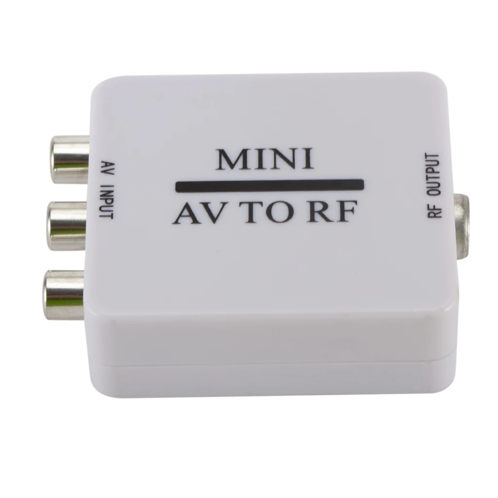 Белый av-рч видео конвертер RF67.25Mhz61.25MhzAV к RF усилитель коммутатор Портативный Гибкий с USB 70*21*54