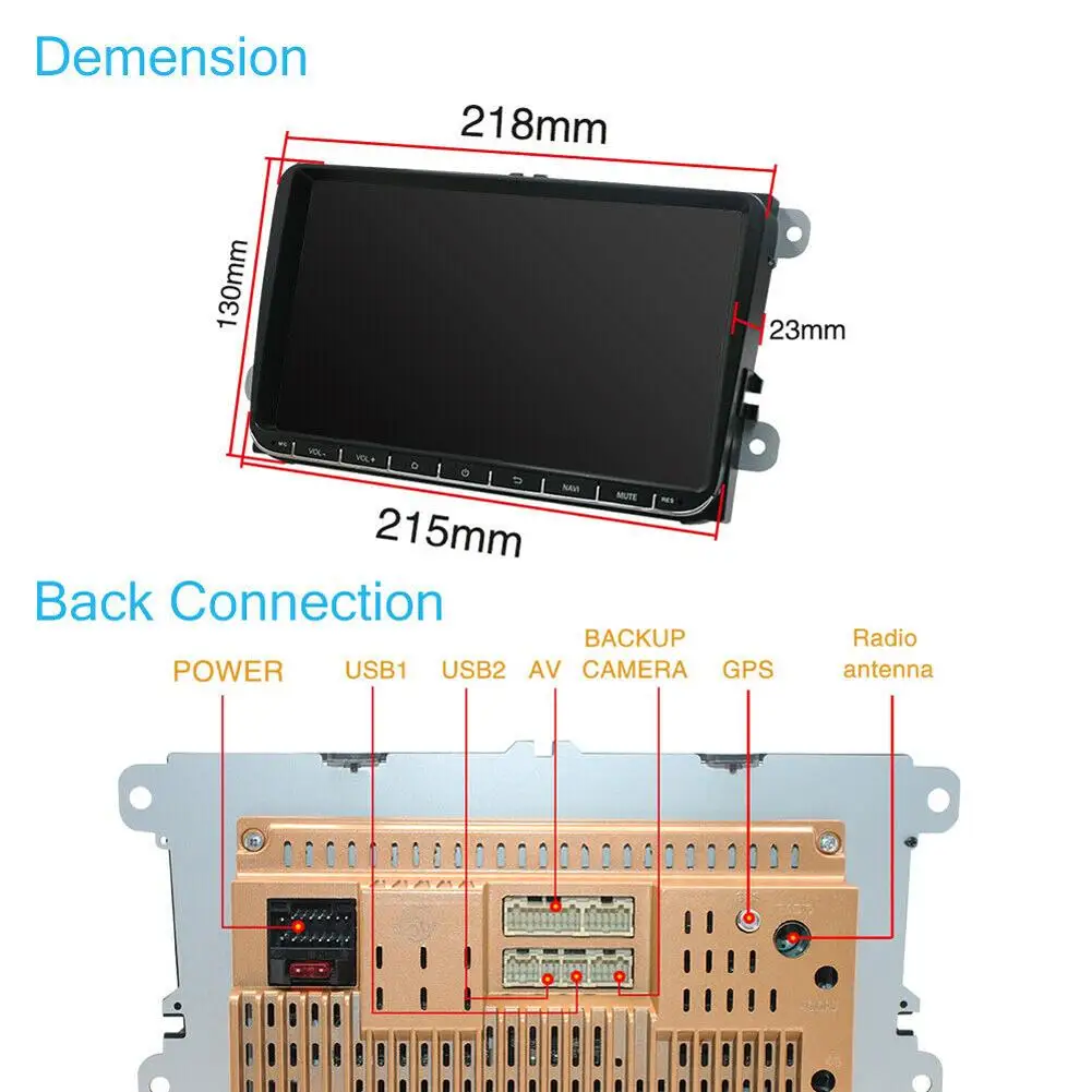 Автомагнитола 2DIN мультимедийный плеер с GPS навигацией Bluetooth Wi Fi проигрыватель 9