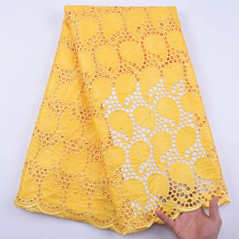 Желтый базин богатая африканская ткань 2020 новый хлопок с камнями кружевная