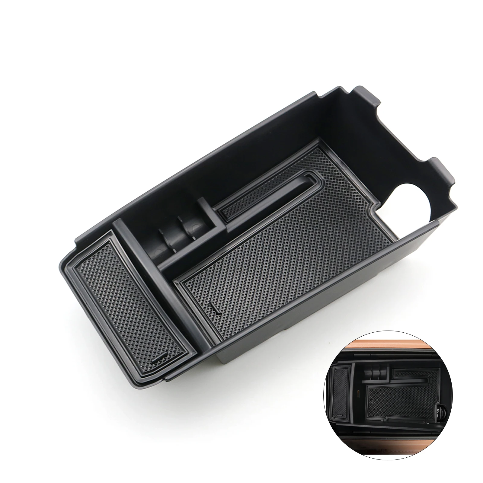 

RUIYA For G80 2021 High Match Car Armrest Box Storage Central Control Container Auto Interior Organize Accessories Black