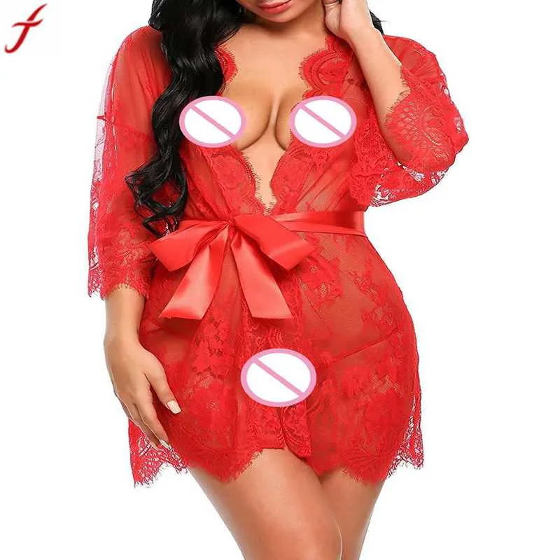 Женское сексуальное нижнее белье халат Babydoll пижамы Нижнее белье горячий кружевной эротичный открытый бюстгальтер Teddy сексуальные костюмы ночное белье трусы пояс* X - Цвет: Красный
