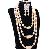 dudo store imitation nigerian bridal white coral beads jewelry set 33 inches women jewellery set 2021 new designs