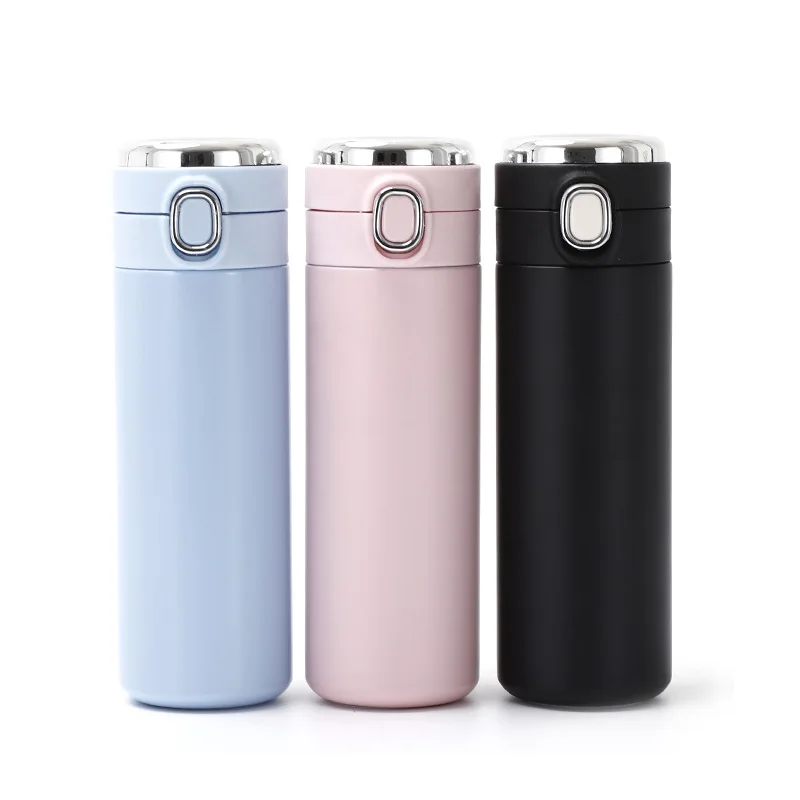 

420ml Smart Thermos Temperature Display Bounce Vacuum Flask Thermal Mug Coffee Tea Thermo Bottle Christmas Gift Water Bottle