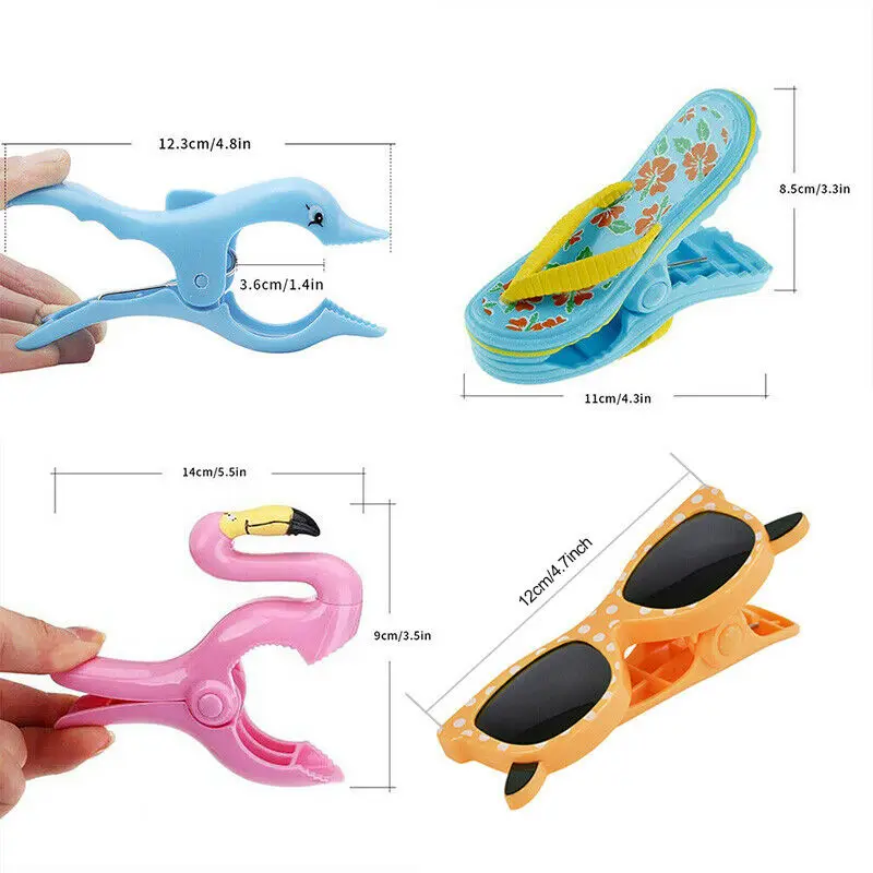 1 шт. Пластик животных Полотенца ветер зажимы лежак пляжный милые колышки для