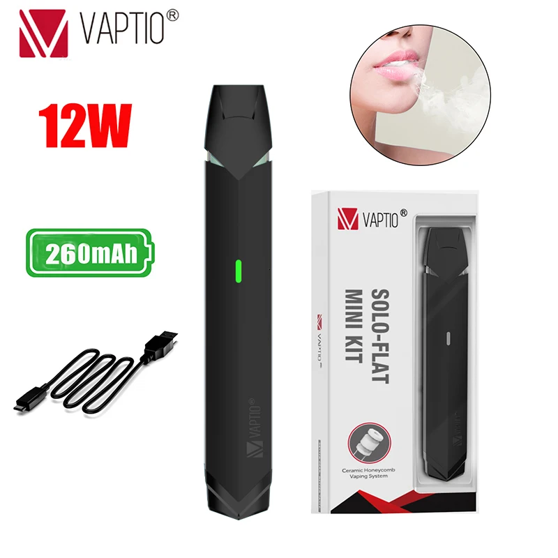 Vaptio Solo плоский мини набор 12 Вт 1 0 мл вейп ручка электронная сигарета стартовый