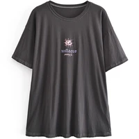 elmsk t shirt women harajuku tshirt high street vintage constellation printing o neck cotton fashion camisetas 2022 summer