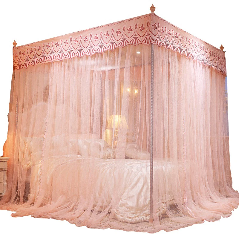 

Mosquito Net Household Princess Style 1.5M Bed 1.8 Floor Stand Fixed Ultra-Fine-Meshed Thickening Mosquito Net 2 M 1.2 Court 1