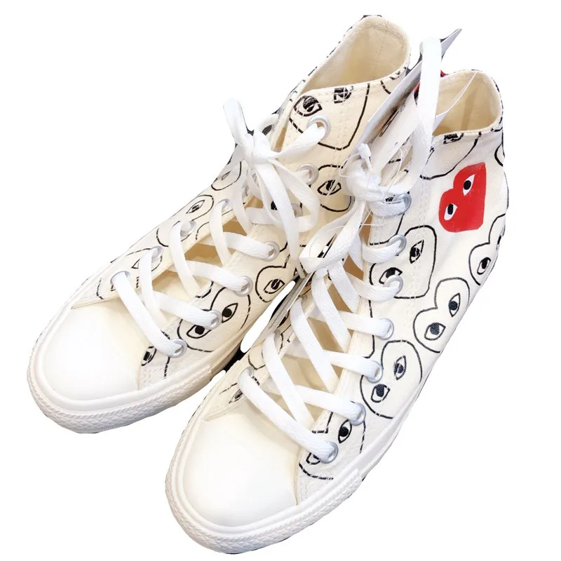 

Conve CDG Rei Kawakubo PLAY Men And Women Joint Canvas Shoes Multiple Love Models