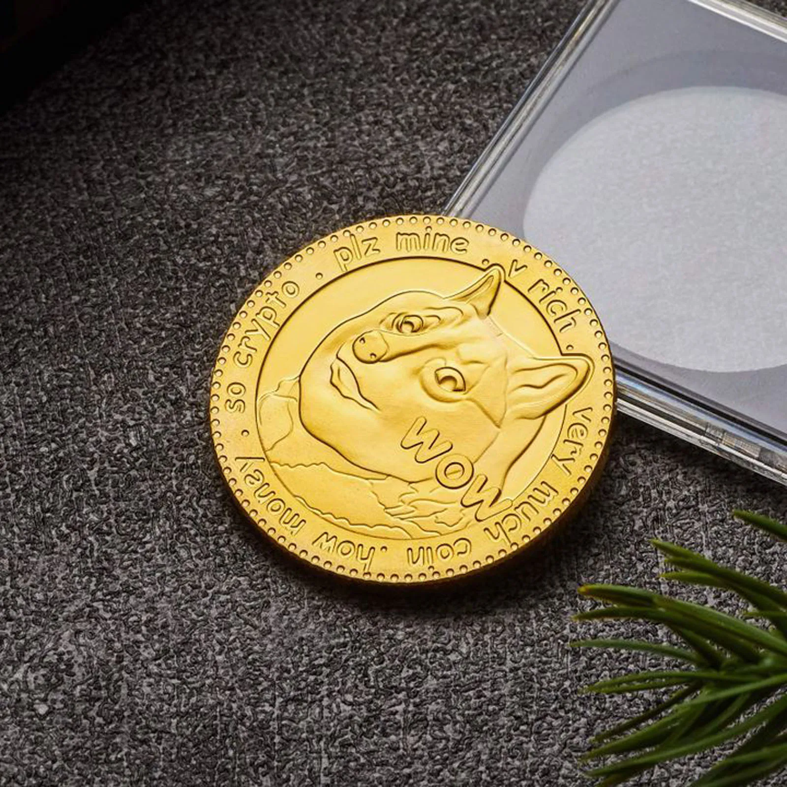 

1 Piece 999 Plated Gold Silver Dogecoin Commemorative Coins Cute Dog Pattern Dog Year Collection Coins Crypto Currency Physical