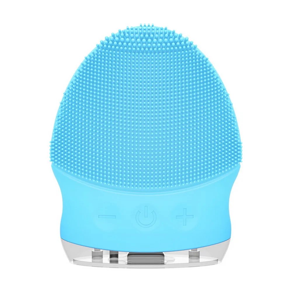 Sonic электрическая щетка для чистки лица Mijia Smart Водонепроницаемая силиконовая Массажная мойка уход за лицом очиститель перезаряжаемый дропшиппинг - Цвет: blue
