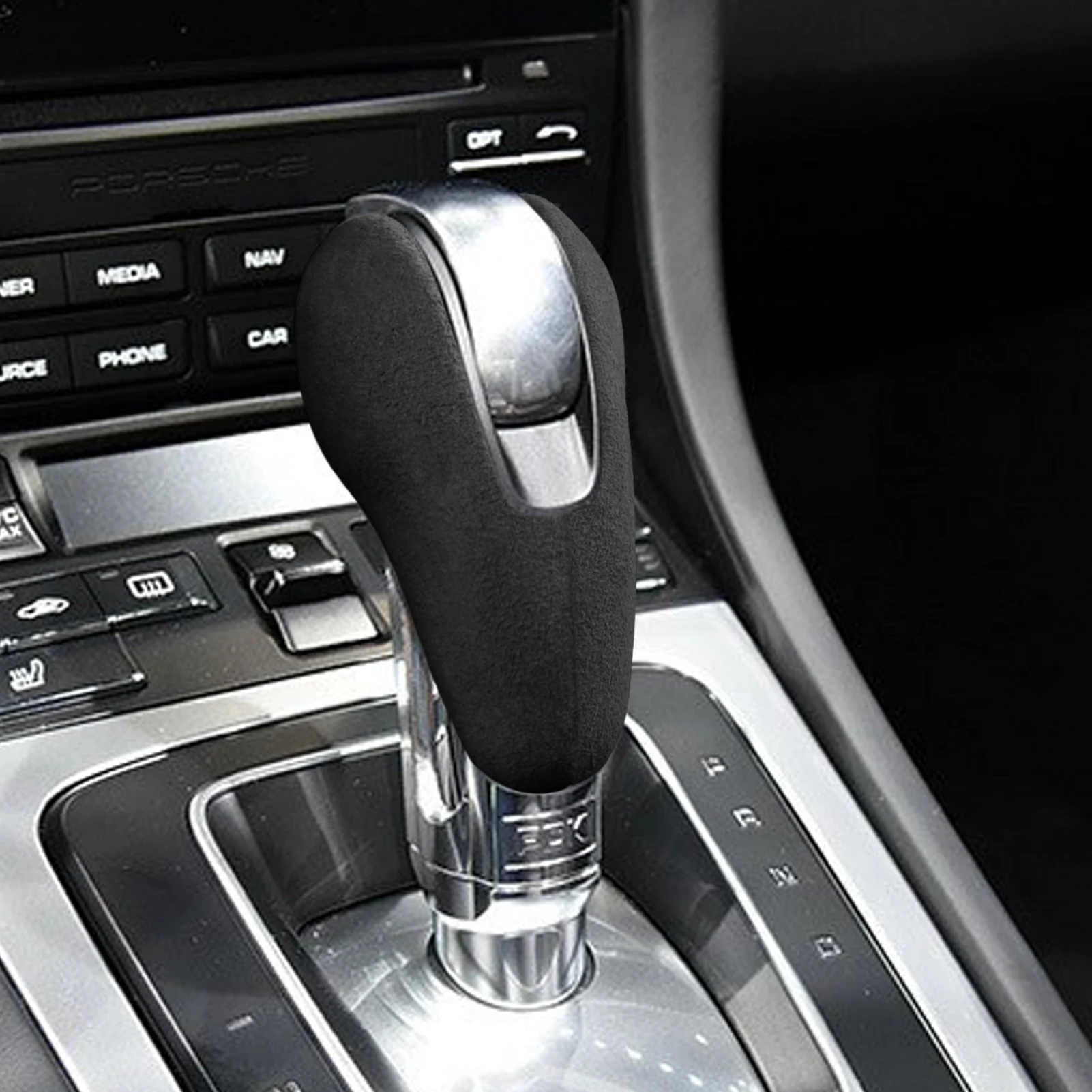 

Fit for Porsche Macan 911 Panamera BOXSTER 718 CAYMAN Car Gear Shift Knob Head Cover Trim Sticker Suede Car Styling