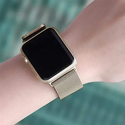 Ремешок для часов, Миланская петля, ремешок для Apple Watch 42/44/40/38 мм Нержавеющая сталь ссылка наручный браслет для наручных часов iwatch, 5/4/3/2/1 мессенджер через плечо на магнитной застежке