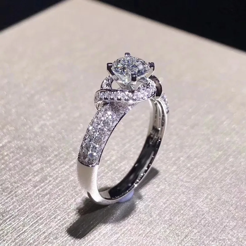 Серебряный 925 гарнитур ювелирных украшений из природного Муассанит кольцо для