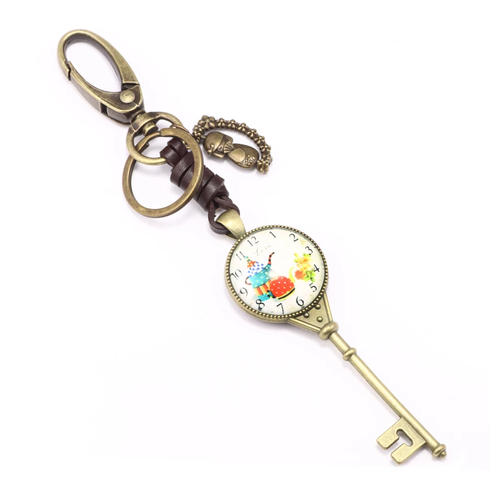 Ретро Бронзовая форма Колоки брелок красивые и привлекательные часы кварцевые