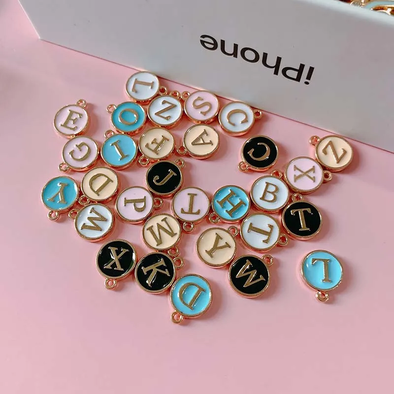 

5/3/2/1 Pcs Letter Fashion DIY Handmade Accessory Drop Oil Letter Necklace Bracket Anklet Earrings Handmade Jewelry Accessory