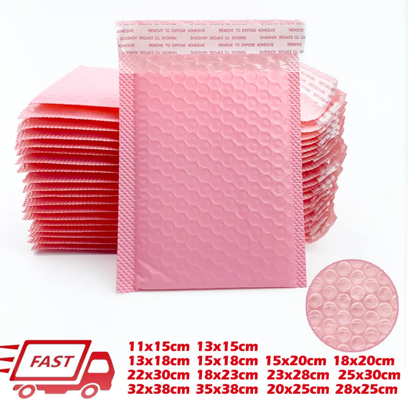 

Bubble Envelope Bag Pink Bubble PolyMailer Self Seal Mailing Bags Padded Envelopes For Magazine Lined Mailer