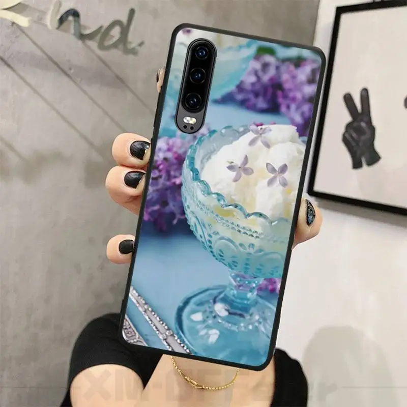 

Food Ice Cream Case For Huawei P30 P20 P40 E Pro Lite P Smart Y8p Y6p Y7 2019 Cover Nova 5t Mate 10 20 30 Lite