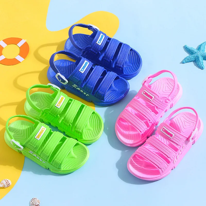 Детские домашние сандалии Сезон лето Яркие цвета Новинка Мягкая Нескользящая
