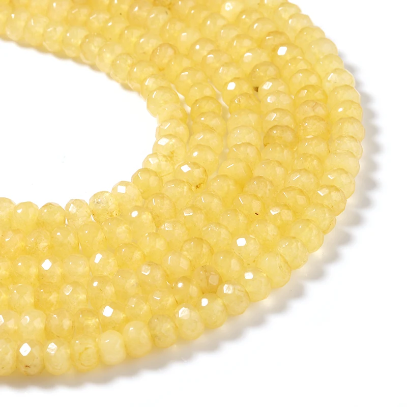 

6x4mm Topaz Faceted Abacus Beads For Jewelry Making Necklace Bracelet DIY