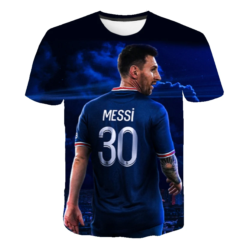 

Summer New Children's Wear 3D Print PSG Football Star Picture Children's Fashion Shirt Children's T-Shirt Boys Girls T-Shirt