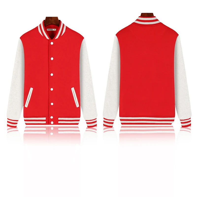 2020 Fashion Men and Women Baseball Jacket Warm Slim Fit College Casual Top Jacket Sweater Jacket Size Coats Custom