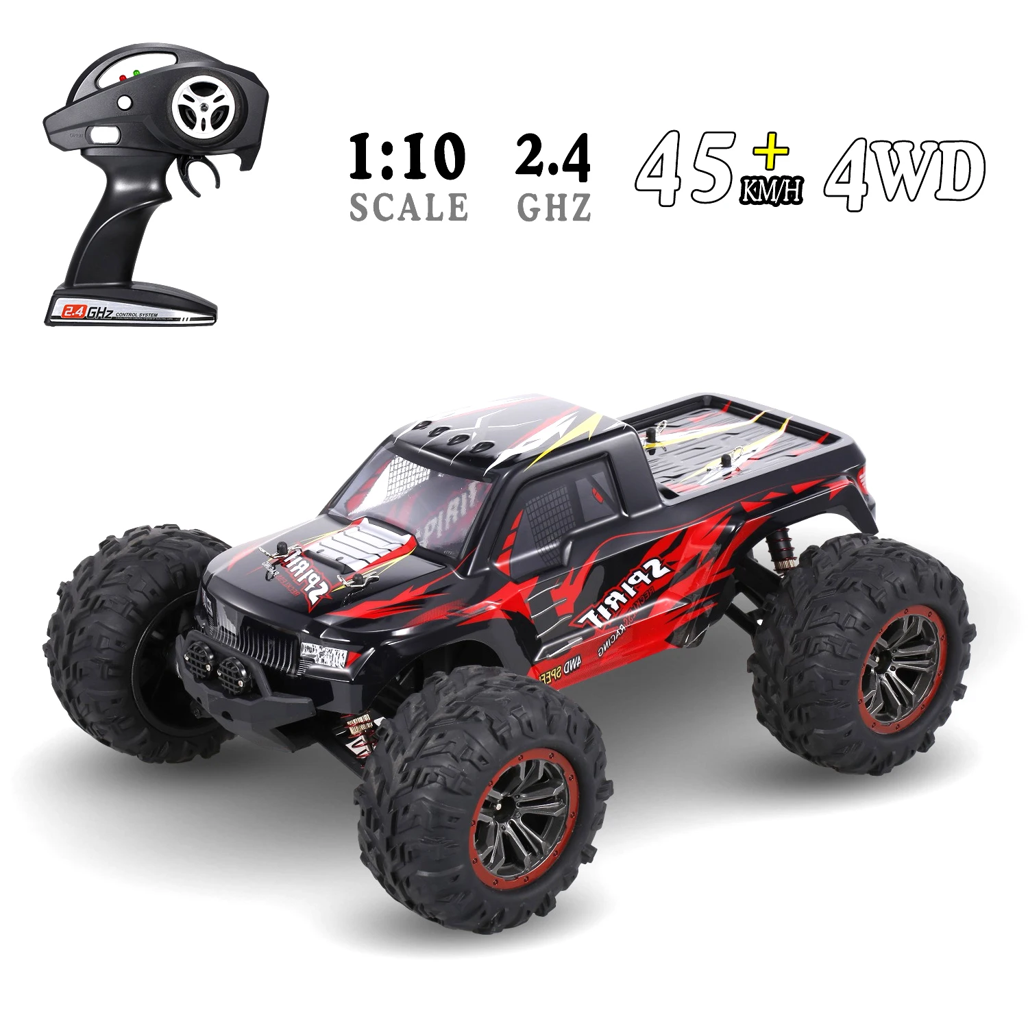 X-03 X-04 1/10 Scale 2.4Ghz 4WD High Speed RC Big Wheels Off-Road Rock Race Truck Electric RC Remote Control Car