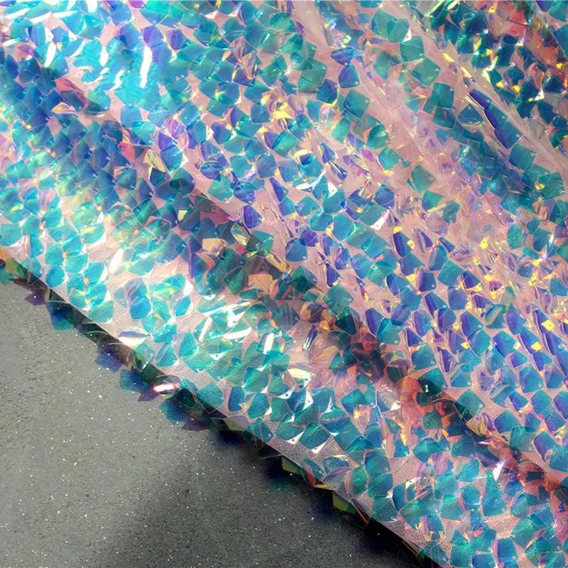 Праздничные лазерные блестящие аксессуары для свадебных платьев TX1314 1 ярд в