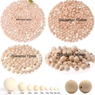 Бусины-разделители деревянные круглые, из натурального дерева, россыпью, 2-300 шт.