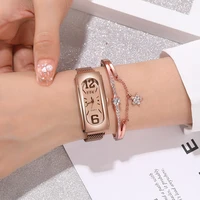 new magnet strap watches women fashion square number dial women watches elegant subdial ladies casual quartz wristwatch montre